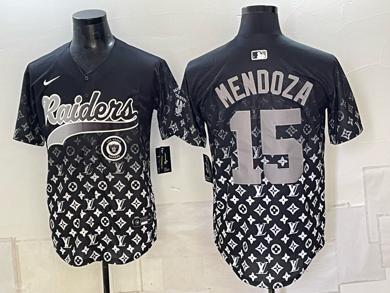 Men 2026 Oakland Raiders #15 Mendoza black Nike Limited NFL Jersey 0912002